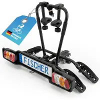 Fischer Porte-vélos SmartLine Noir, pour 2 vélos, charge utile maximale de 50 kg