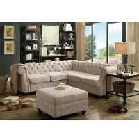 AEA Chesterfield Couch Polster Sofas Klassischer Textil Schaffhau Ecksofa - 340