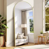 Sonstiges Miroir de pleine longueur, 192x85 cm, format XXL, miroir sur pied, miroir mural, cadre doré en aluminium