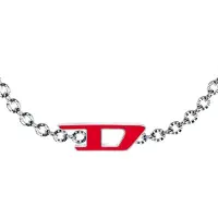 Diesel Bracelet rouge / argent