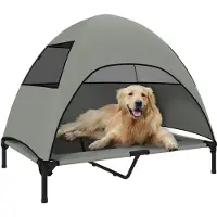 PawHut : panier pour chien d'extérieur avec toit, panier surélevé pour grands chiens