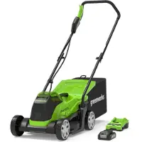 Greenworks Tondeuse à gazon poussée Brushless 33cm 24V - Batterie 2,0Ah - Chargeur - GD24LM33K2