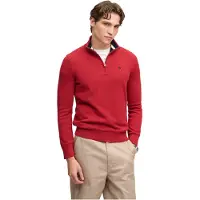 Superdry Homme Pull à Demi-zip en Coton Preppy Essential Red Taille: Xxl