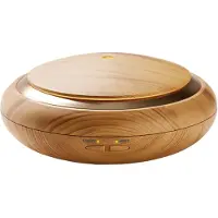 PROMED Humidificateur d'air à ultrasons Aroma Diffuser, aspect bois noble, humidificateur d'air ambiant