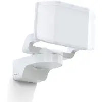 Steinel Projecteur LED XLED Protect, blanc, éclairage panoramique, panneau LED orientable à 360°, 3000 K (blanc chaud), 13,6 W, indice de protection IP54 – Sans détecteur de mouvement