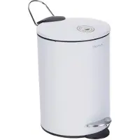 Blomus Poubelle à pédale en inox TUBO Poubelle 3 litres blanc 68945