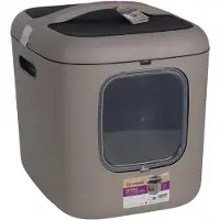 Flamingo Litière fermée pour chat , modèle Romy, couleur taupe, dimensions : 61,5 x 50 x 57,5 cm