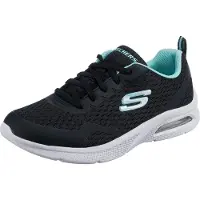 SKECHERS Baskets de sport Microspec Max Electric Jumps pour filles, en mesh noir, taille 28 EU