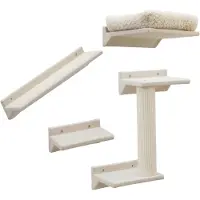 Kerbl Pet Kletterwand Monte Prado für Katzen, 4 tlg., beige, max. 10 kg