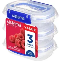 Sistema Frischhaltedosen Set KLIP IT PLUS 3 x 180 ml blau