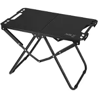 Northix Table de camping pliante, noire, structure en acier avec housse