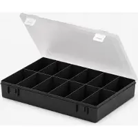 Hünersdorff Boîte de rangement : boîte de tri stable (en PP-Classic) avec compartiments fixes