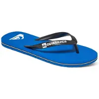 Quiksilver Molokai, sandales de douche et de plage pour hommes, couleur noire (Noir/Bleu)