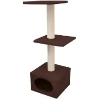 Croci C6020607, griffoir pour chats, Munich, 35 x 35 x 106 cm, couleur marron