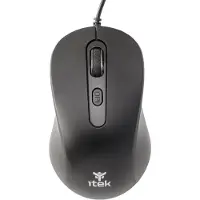 ITek CLK C01, Pour droitiers et gauchers, Optique, USB Type-A, 3600 DPI, Noir