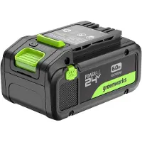 Greenworks Batterie 24V 6Ah haute performance avec port USB-C (batterie rechargeable Li-Ion 24V 6,0 Ah)
