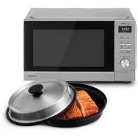 Panasonic NN-GD39QSEPG : Four à micro-ondes grill avec fonction vapeur et cuve, 29 litres, 1000 W, avec programmation automatique