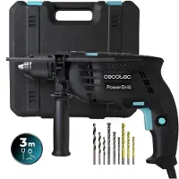 Cecotec Percuteur électrique PowerDrill 850 EasyAdjust. 850W, 46000 impacts par minute, 4800 tours par minute, câble extra long de 3 mètres