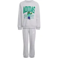 Adidas Survêtement 'x Minecraft' bleu cobalt / aqua / gris chiné / vert