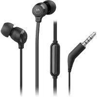 Motorola Sound Ecouteurs intra-auriculaires 3-S avec câble et microphone intégré Noir Ecouteurs détachables en S-M-L
