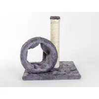 Merkloos Tour Kratzbaum, dimensions 28x28x31 cm, couleur grise, en sisal et en peluche, pour chats