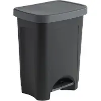 Rotho Poubelle , modèle "Step Bin", capacité 25 litres, avec pédale et couvercle, fabriquée en plastique recyclé