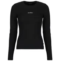 GUESS T-shirt STAR EMBRO LS CN RIB TOP femmes - Noir - EU L