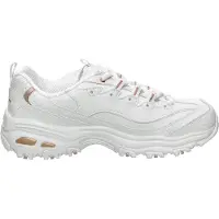 SKECHERS Baskets basses 'D'Lites' or rose / blanc