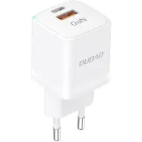 Dudao Wandladegerät GaN 33W PPS USB C/USB A13Pro - weiss (33 W, 2 ports), Chargeur USB, Blanc
