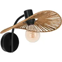 Eglo Applique E27, acier / corde naturel, Siruela,