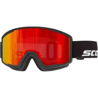 SCOTT - Masque de ski - Trace Pro Compact Black Red Chrome S3 en Silicone - Noir