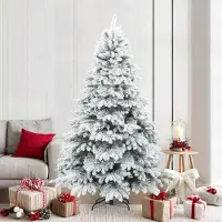 Prolenta Maison Exclusive - Sapin de Noël artificiel à charnières enneigé blanc 210 cm