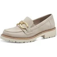 Jana : Chaussures basses, mocassins, couleur beige, pour le quotidien