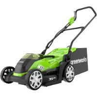 Greenworks G40LM35 Tondeuse à gazon de Tondeuse à main Batterie Noir, Vert