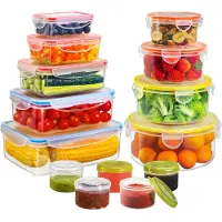 YASHE Lot de 14 boîtes alimentaires, 28 pièces, 10,94 L
