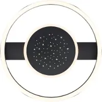 Brilliant LED Plafonnier Reno 37 x 37 cm, 2400 lm, 3000 K, brillant comme une étoile, noir