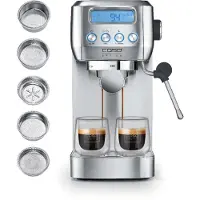 Caso case design - Machine à espresso Gourmet Crema Silver
