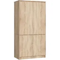 Akord Armoire 4 Portes Chêne Sonoma 90X51X180