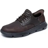 SKECHERS Slip-ins-Sneaker en cuir Garza, Marron 46 EU