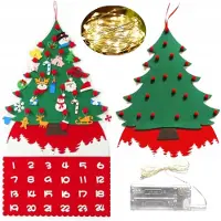 Luxma Tapis en feutre pour sapin de Noël comme décoration de calendrier de l'Avent pour enfants E3M