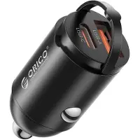 ORICO Chargeur de voiture avec ports USB-C et USB-A, chacun supportant jusqu'à 30 W