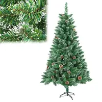 XMTECH 240CM Arbre de Noël artificiel avec neige & support en acier inoxydable, technique d'enfichage simple, sapin de Noël Christbaum Weihnachtsdeko