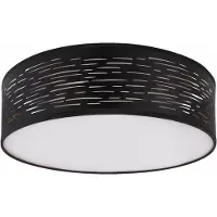 Globo Lighting Plafonnier salon LED rond Plafonnier chambre noir 15342D1