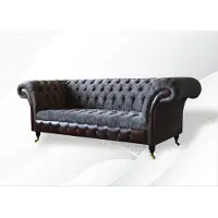 AEA Chesterfield 3 sièges Salon Canapé Coussin Assise Tissu Garniture