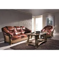 Xl Moebel Gmbh Klassische Sofagarnitur Couch Polster Sitz Garnitur Sofa Leder Holz 3+2+2 Set