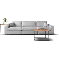 AEA Canapé 3 places, revêtement en tissu, design moderne, couleur grise