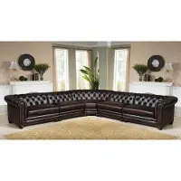 AEA Chesterfield Ecksofa Sofa Couch Ledersofa Polster Eck Couch Garnitur Design #339