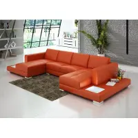 AEA U-Form Sofa Couch Polster Garnitur Wohnlandschaft Design Ecksofa Leder Couchen