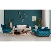 AEA Canapé Coussin Canapé Garniture Tissu Salon Canapés Set 3pcs 3+3+1 Chesterfield