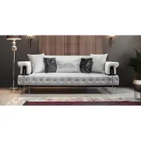 Xl Moebel Gmbh Polster Möbel Dreisitzer Sofa 3 Sitzer Couchen Weiß Metal mit Textil